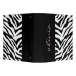 Black Zebra Print binders