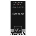 Black Zebra Print Monograms Wedding Program Announcements