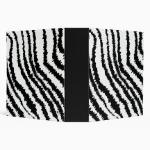 Black Zebra Print Pattern. 3 Ring Binders