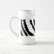 Black Zebra Print Pattern. Coffee Mug
