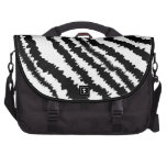 Black Zebra Print Pattern. Computer Bag