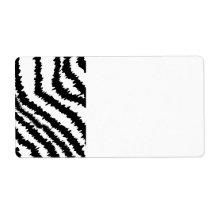 Black Zebra Print Pattern. Custom Shipping Labels