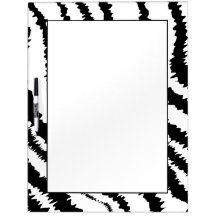 Black Zebra Print Pattern. Dry-Erase Board