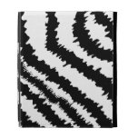 Black Zebra Print Pattern. iPad Folio Covers