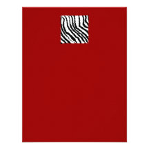 Black Zebra Print Pattern on Deep Red. Custom Invites