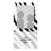 Black Zebra Print Pattern. Custom Photo Card