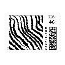 Black Zebra Print Pattern. Postage Stamps