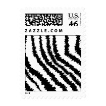 Black Zebra Print Pattern. Postage Stamps