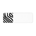 Black Zebra Print Pattern. Return Address Labels