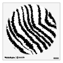 Black Zebra Print Pattern. Room Decal