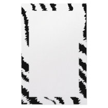 Black Zebra Print Pattern. Stationery