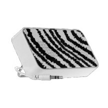 Black Zebra Print Pattern. Travelling Speakers