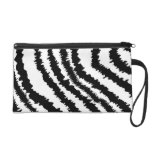 Black Zebra Print Pattern. Wristlet Purses