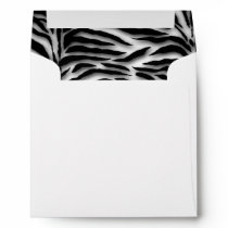 Black Zebra White Zebra Invitation Envelope