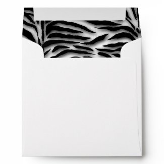 Black Zebra White Zebra Invitation Envelope envelope