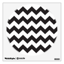 Black zig zags zigzag chevron pattern wall decals