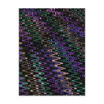 black ziggyzag postcard
