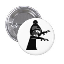 Black Zombie Bishop Button buttons