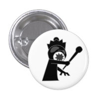 Black Zombie Queen Button buttons