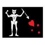 Blackbeard's Pirate Flag Postcards