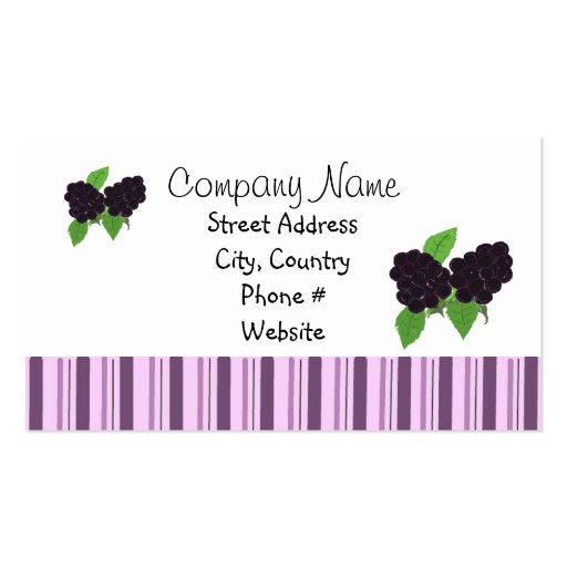 Blackberries Business Card (front side)