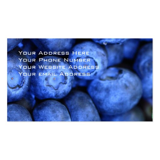 Blackberries dietitian business card (back side)