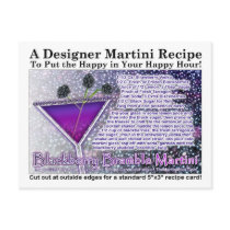 Blackberry Bramble Martini Recipe Postcard