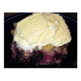 Blackberry Cobbler Recipe Card Postcard
