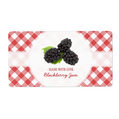 Blackberry Jam label Custom Shipping Label