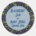 Blackberry Jam or Blackberry Preserves Label Round Sticker