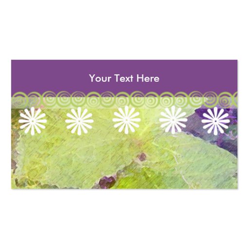 Blackberry Leaves Profile Card Business Card Template (back side)
