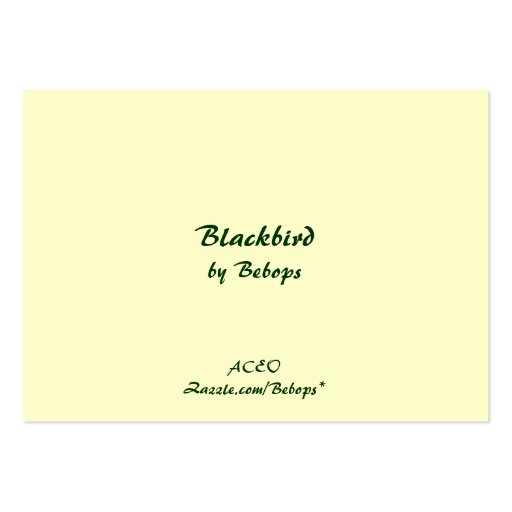 Blackbird ATC Business Card Template (back side)