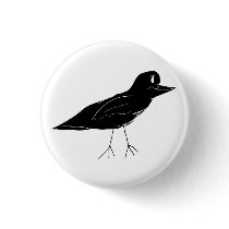 Blackbird Button (White) by bchrisdesigns Blackbird Button (White)