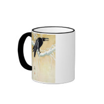 Blackbird in Snow, Ikeda Koson Coffee Mug