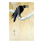 Blackbird in Snow, Ikeda Koson posters