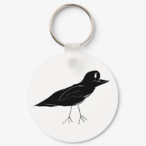 Blackbird Keychain (White) by bchrisdesigns Blackbird Keychain (White)