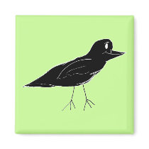 Blackbird Magnet (Green) by bchrisdesigns Blackbird Magnet (Green)