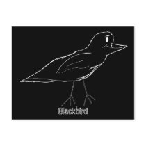 Blackbird Postcard (Black) postcards