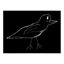 Blackbird Poster (Black) posters