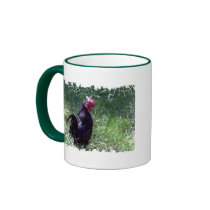 Blackbird the Black Rooster Coffee Mug