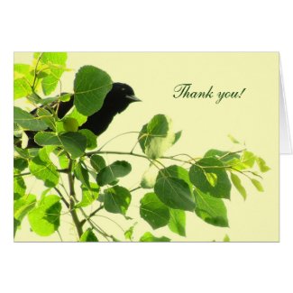 Blackbird Wedding Thank You Stationery Note Card