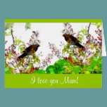 Blackbirds and Rosehips Mother's Day Card cards
