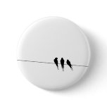 Blackbirds Silhouette on Wire buttons
