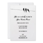 Blackbirds Silhouette on Wire Invitation