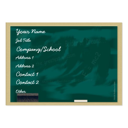 Blackboard Profile Card Business Card