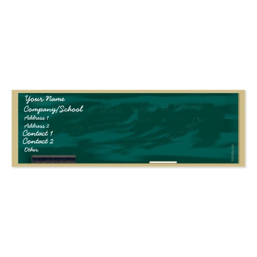 Blackboard Profile Card Business Card Templates (front side)