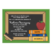 Blackboard Teacher's Retirement Invitation 2