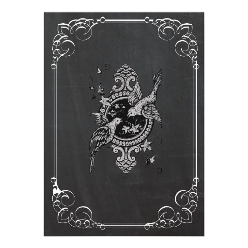 Blackboard Vintage Wedding Invitations