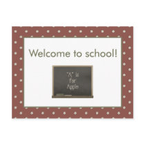 Blackboard Welcome to School Postcard by CSCountry Blackboard Welcome to School Postcard