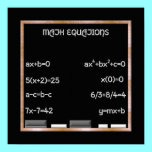 Blackboard with Math Equations posters